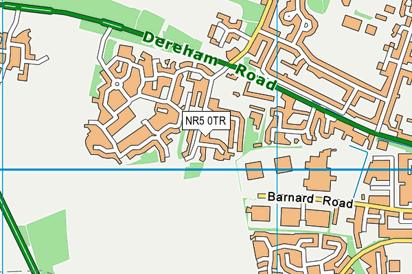 NR5 0TR map - OS VectorMap District (Ordnance Survey)