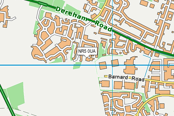 NR5 0UA map - OS VectorMap District (Ordnance Survey)