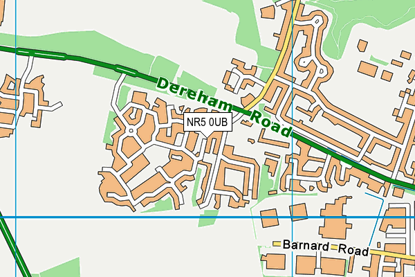 NR5 0UB map - OS VectorMap District (Ordnance Survey)