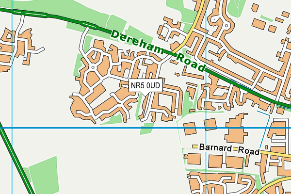 NR5 0UD map - OS VectorMap District (Ordnance Survey)