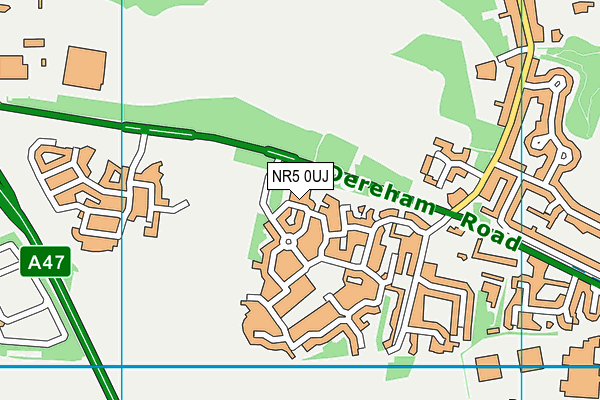 NR5 0UJ map - OS VectorMap District (Ordnance Survey)