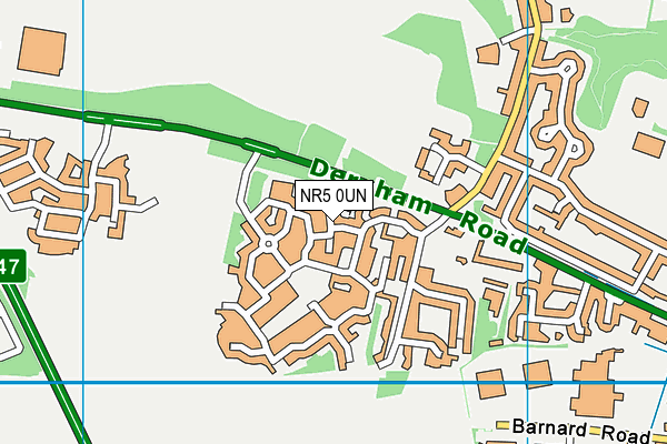 NR5 0UN map - OS VectorMap District (Ordnance Survey)