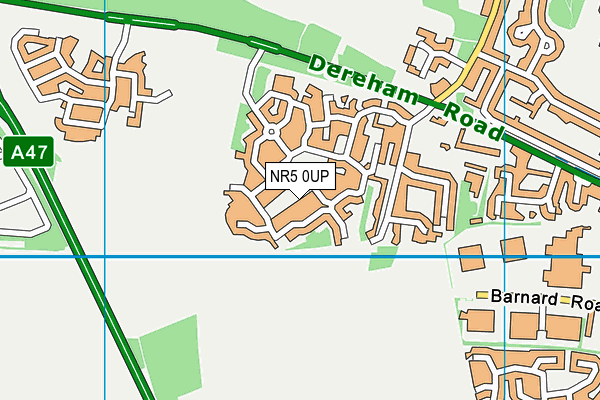 NR5 0UP map - OS VectorMap District (Ordnance Survey)