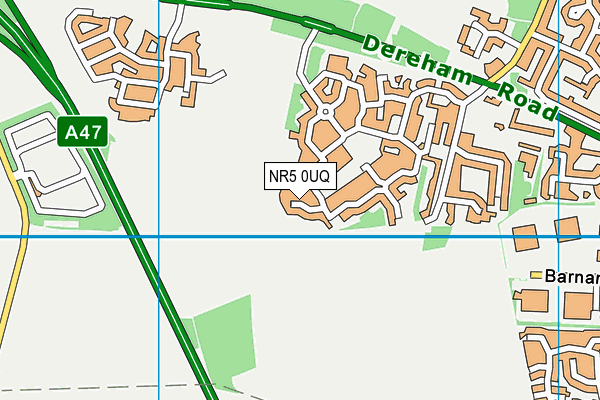 NR5 0UQ map - OS VectorMap District (Ordnance Survey)