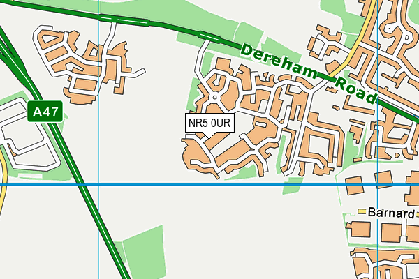 NR5 0UR map - OS VectorMap District (Ordnance Survey)