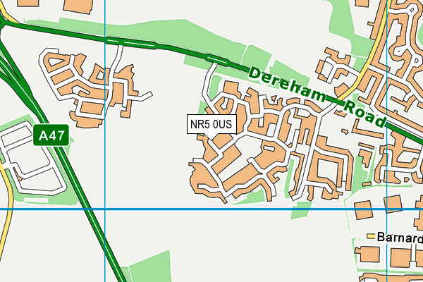 NR5 0US map - OS VectorMap District (Ordnance Survey)