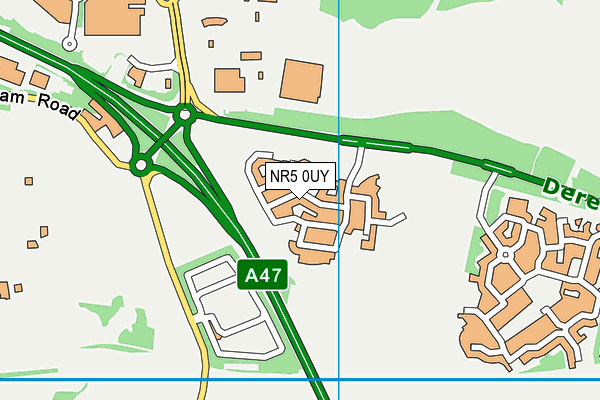 NR5 0UY map - OS VectorMap District (Ordnance Survey)