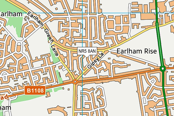 NR5 8AN map - OS VectorMap District (Ordnance Survey)