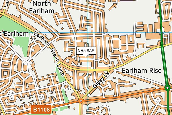 NR5 8AS map - OS VectorMap District (Ordnance Survey)