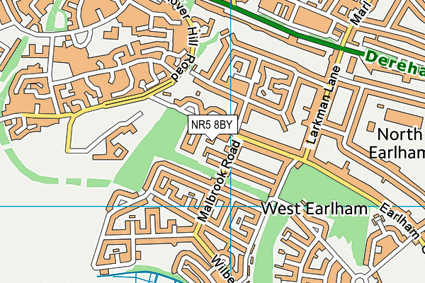 NR5 8BY map - OS VectorMap District (Ordnance Survey)