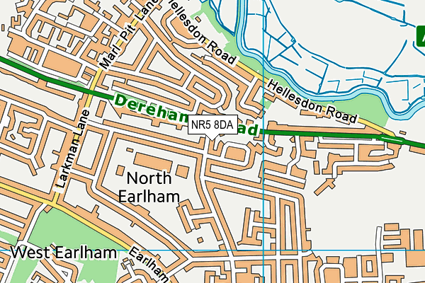 NR5 8DA map - OS VectorMap District (Ordnance Survey)