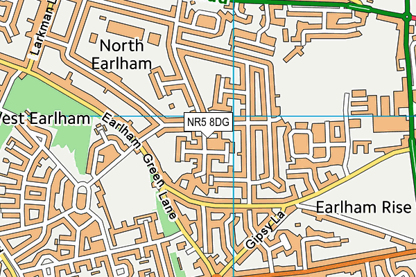 NR5 8DG map - OS VectorMap District (Ordnance Survey)