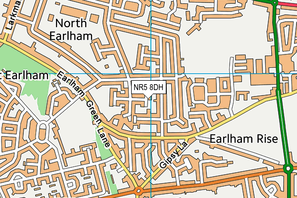 NR5 8DH map - OS VectorMap District (Ordnance Survey)
