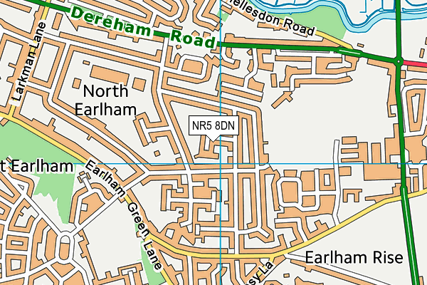 NR5 8DN map - OS VectorMap District (Ordnance Survey)