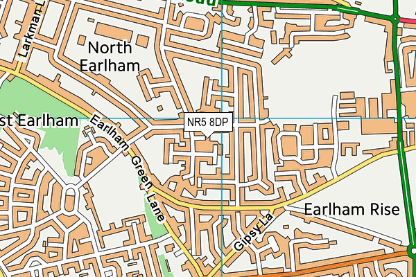 NR5 8DP map - OS VectorMap District (Ordnance Survey)