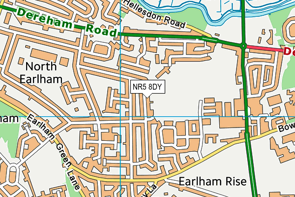 NR5 8DY map - OS VectorMap District (Ordnance Survey)