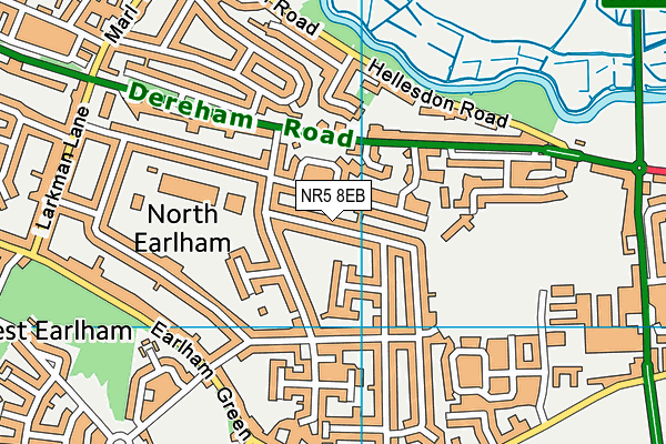 NR5 8EB map - OS VectorMap District (Ordnance Survey)