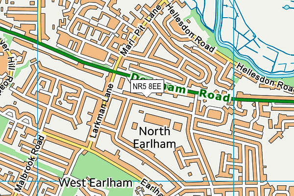 NR5 8EE map - OS VectorMap District (Ordnance Survey)