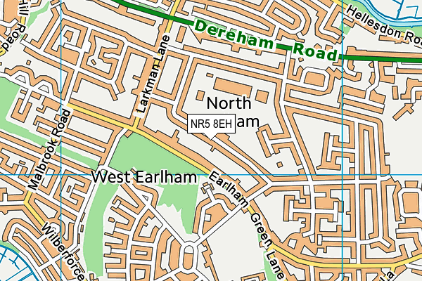 NR5 8EH map - OS VectorMap District (Ordnance Survey)
