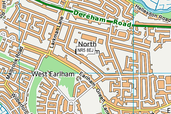 NR5 8EJ map - OS VectorMap District (Ordnance Survey)