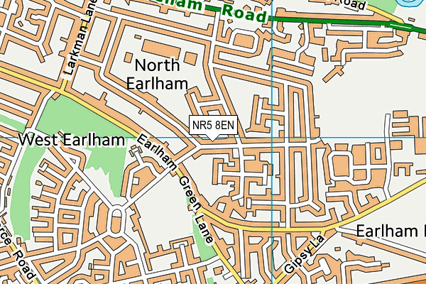 NR5 8EN map - OS VectorMap District (Ordnance Survey)