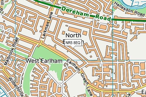 NR5 8EQ map - OS VectorMap District (Ordnance Survey)