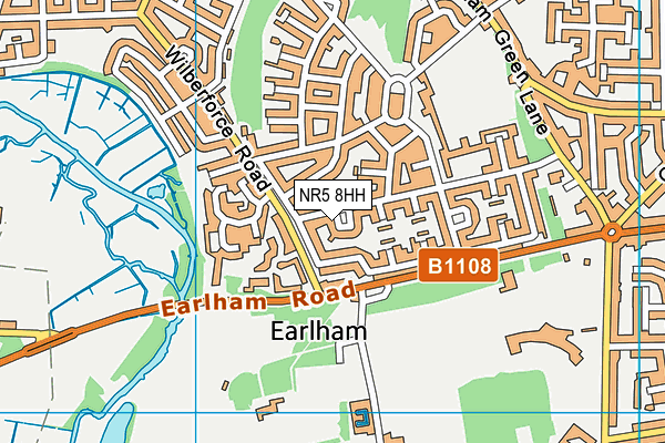 NR5 8HH map - OS VectorMap District (Ordnance Survey)