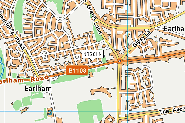 NR5 8HN map - OS VectorMap District (Ordnance Survey)