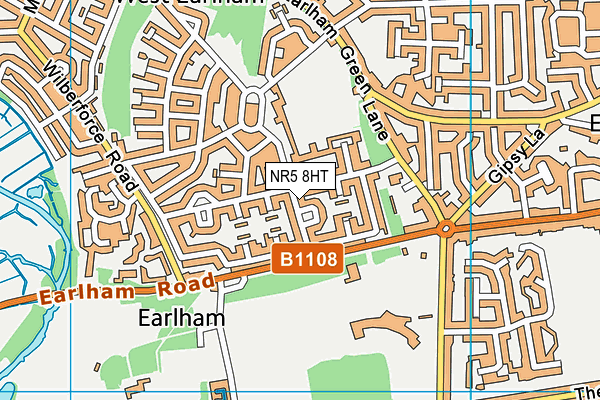 NR5 8HT map - OS VectorMap District (Ordnance Survey)