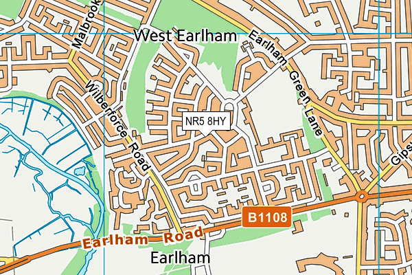 NR5 8HY map - OS VectorMap District (Ordnance Survey)