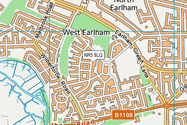 NR5 8LQ map - OS VectorMap District (Ordnance Survey)