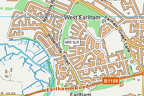 NR5 8LR map - OS VectorMap District (Ordnance Survey)