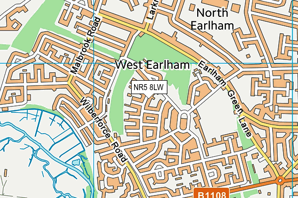 NR5 8LW map - OS VectorMap District (Ordnance Survey)