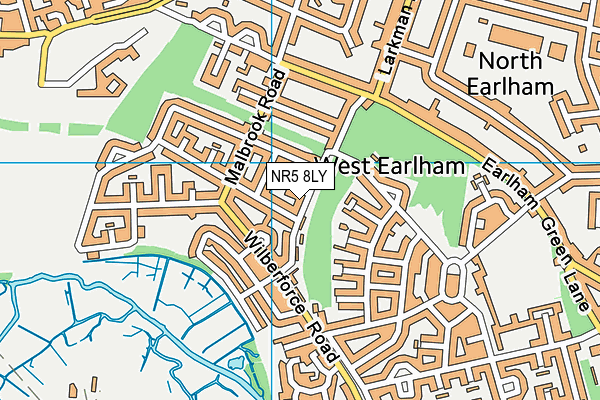 NR5 8LY map - OS VectorMap District (Ordnance Survey)