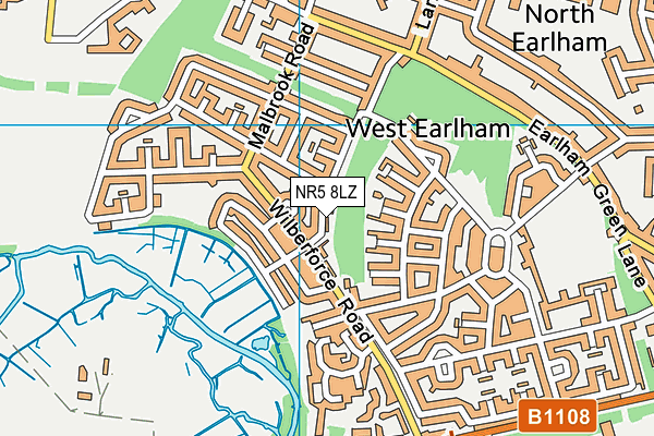 NR5 8LZ map - OS VectorMap District (Ordnance Survey)