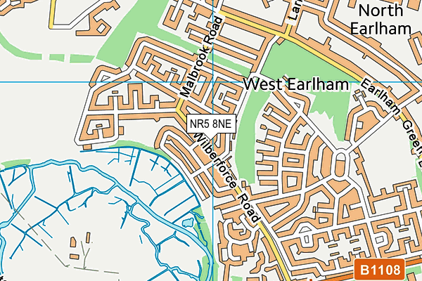 NR5 8NE map - OS VectorMap District (Ordnance Survey)
