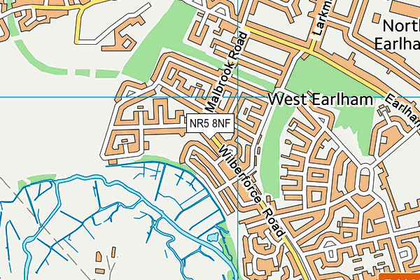NR5 8NF map - OS VectorMap District (Ordnance Survey)