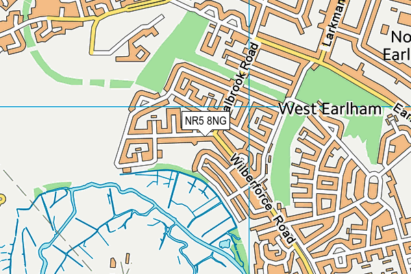 NR5 8NG map - OS VectorMap District (Ordnance Survey)