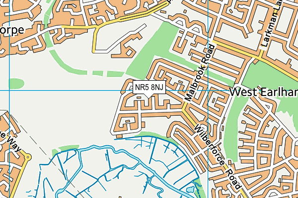 NR5 8NJ map - OS VectorMap District (Ordnance Survey)