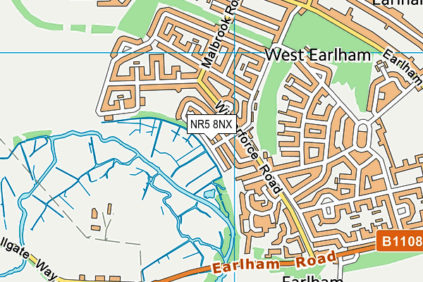 NR5 8NX map - OS VectorMap District (Ordnance Survey)