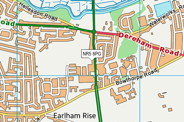 NR5 8PG map - OS VectorMap District (Ordnance Survey)