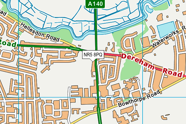 NR5 8PQ map - OS VectorMap District (Ordnance Survey)