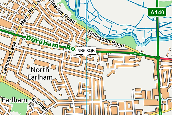 NR5 8QB map - OS VectorMap District (Ordnance Survey)