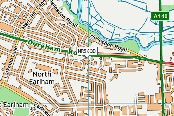 NR5 8QD map - OS VectorMap District (Ordnance Survey)