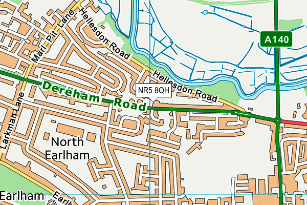 NR5 8QH map - OS VectorMap District (Ordnance Survey)