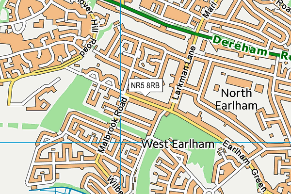 NR5 8RB map - OS VectorMap District (Ordnance Survey)