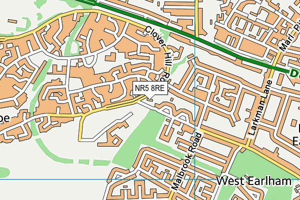 NR5 8RE map - OS VectorMap District (Ordnance Survey)