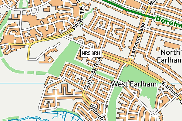 NR5 8RH map - OS VectorMap District (Ordnance Survey)