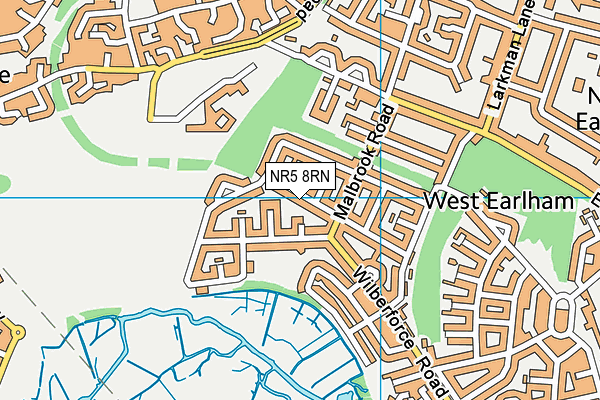 NR5 8RN map - OS VectorMap District (Ordnance Survey)