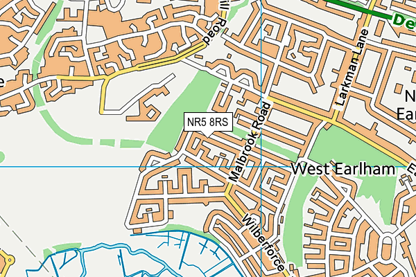 NR5 8RS map - OS VectorMap District (Ordnance Survey)